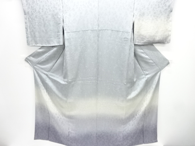 未使用品　松模様織り出し暈し付け下げ色無地着物